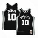 Camiseta San Antonio Spurs Dennis Rodman #10 Mitchell & Ness 1993-94 Negro