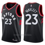 Camiseta Toronto Raptors Fred Vanvleet #23 Statement 2017-18 Negro