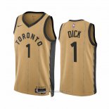 Camiseta Toronto Raptors Gradey Dick #1 Ciudad 2023-24 Oro