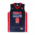 Camiseta USA 1992 Michael Jordan #9 Negro