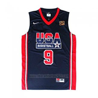 Camiseta USA 1992 Michael Jordan #9 Negro