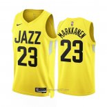 Camiseta Utah Jazz Lauri Markkanen #23 Icon 2022-23 Amarillo