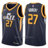 Camiseta Utah Jazz Rudy Gobert #27 Icon Apagado 2017-18 Azul