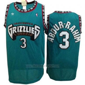 Camiseta Vancouver Grizzlies Abdur-Rahim #3 Historic Retro Verde