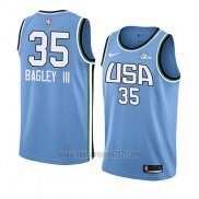 Camiseta 2019 Rising Star Marvin Bagley III #35 World Azul