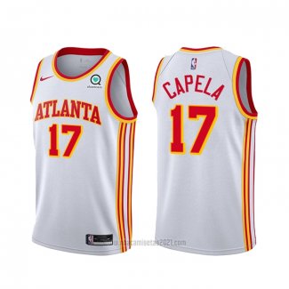 Camiseta Atlanta Hawks Clint Capela #17 Association 2020-21 Blanco