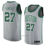 Camiseta Boston Celtics Daniel Theis #27 Ciudad 2018 Gris