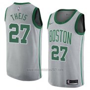 Camiseta Boston Celtics Daniel Theis #27 Ciudad 2018 Gris