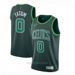 Camiseta Boston Celtics Jayson Tatum #0 Earned 2020-21 Verde