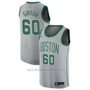 Camiseta Boston Celtics Jonathan Gibson #60 Ciudad 2017-18 Gris