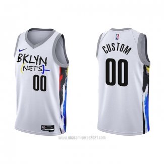 Camiseta Brooklyn Nets Personalizada Ciudad 2022-23 Blanco