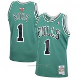 Camiseta Chicago Bulls Derrick Rose #1 Mitchel & Ness 2008-09 Verde