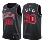 Camiseta Chicago Bulls Noah Vonleh #30 Statement 2017-18 Negro