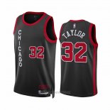 Camiseta Chicago Bulls Terry Taylor #32 Ciudad 2023-24 Negro