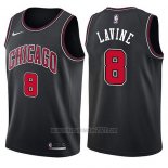 Camiseta Chicago Bulls Zach Lavine #8 Statement 2017-18 Negro