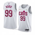 Camiseta Cleveland Cavaliers Ricky Rubio #99 Association 2022-23 Blanco