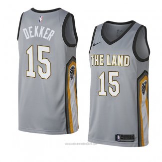 Camiseta Cleveland Cavaliers Sam Dekker #15 Ciudad 2018 Gris