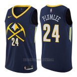 Camiseta Denver Nuggets Mason Plumlee Ciudad #24 2017-18 Azul