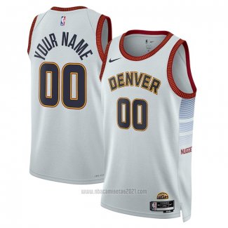 Camiseta Denver Nuggets Personalizada Ciudad 2022-23 Blanco