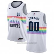 Camiseta Denver Nuggets Personalizada Ciudad Edition Blanco