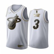 Camiseta Golden Edition Miami Heat Dwyane Wade #3 Blanco