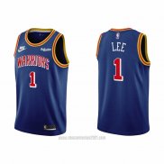 Camiseta Golden State Warriors Damion Lee #1 75th Anniversary Azul