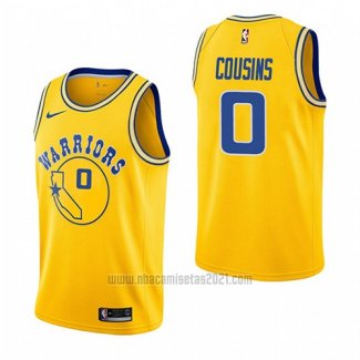 Camiseta Golden State Warriors Demarcus Cousins #0 Hardwood Classic 2018-19 Amarillo