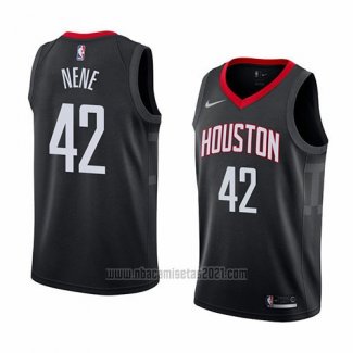 Camiseta Houston Rockets Nene #42 Statement 2018 Negro