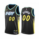 Camiseta Indiana Pacers Bennedict Mathurin #00 Ciudad 2023-24 Negro