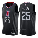 Camiseta Los Angeles Clippers Austin Rivers #25 Statement 2019 Negro