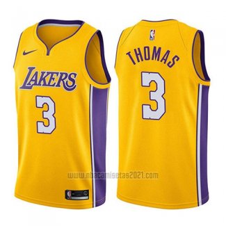 Camiseta Los Angeles Lakers Isaiah Thomas #3 Icon 2017-18 Oro