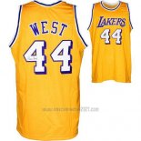 Camiseta Los Angeles Lakers Jerry West #44 Retro Amarillo