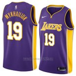 Camiseta Los Angeles Lakers Sviatoslav Mykhailiuk #19 Statement 2018 Violeta