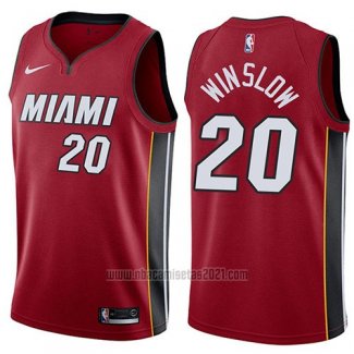 Camiseta Miami Heat Justise Winslow #20 Statement 2017-18 Rojo