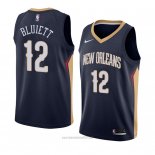 Camiseta New Orleans Pelicans Trevon Bluiett #12 Icon 2018 Azul