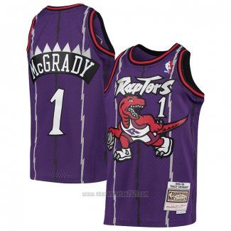 Camiseta Nino Toronto Raptors Tracy Mcgrady #1 Mitchell & Ness 1998-99 Violeta