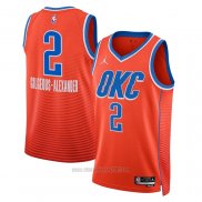 Camiseta Oklahoma City Thunder Shai Gilgeous-Alexander #2 Statement Naranja