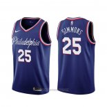 Camiseta Philadelphia 76ers Ben Simmons #25 Ciudad 2019-20 Azul
