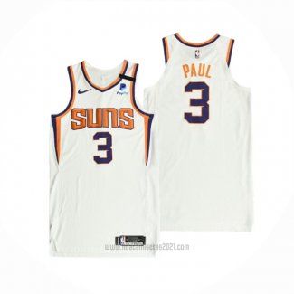 Camiseta Phoenix Suns Chris Paul #3 Association Autentico 2021 Blanco