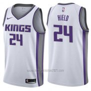 Camiseta Sacramento Kings Buddy Hield #24 Association 2017-18 Blanco