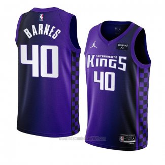 Camiseta Sacramento Kings Harrison Barnes #40 Statement 2023-24 Violeta