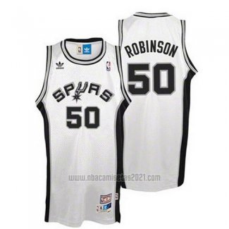 Camiseta San Antonio Spurs David Robinson #50 Retro Blanco