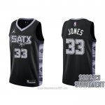 Camiseta San Antonio Spurs Tre Jones #33 Statement 2022-23 Negro