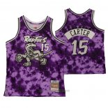 Camiseta Toronto Raptors Vince Carter #15 Galaxy Violeta