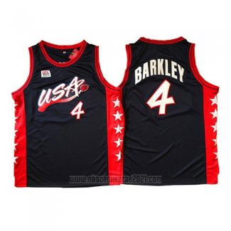 Camiseta USA 1996 Charles Barkley #4 Negro