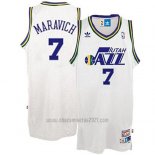 Camiseta Utah Jazz Pete Maravich #7 Retro Blanco