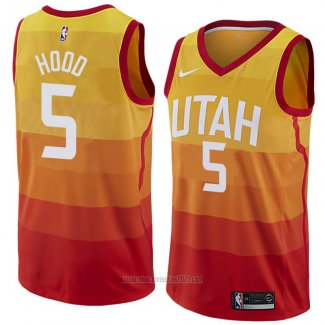 Camiseta Utah Jazz Rodney Hood #5 Ciudad 2018 Amarillo