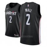 Camiseta Washington Wizards John Wall #2 Ciudad 2018-19 Negro