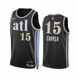 Camiseta Atlanta Hawks Clint Capela #15 Ciudad 2023-24 Negro
