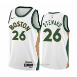 Camiseta Boston Celtics DJ Steward #26 Ciudad 2023-24 Blanco
